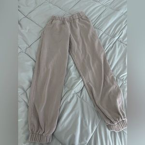 Brandy Melville Joggers size small light brown/ tan color